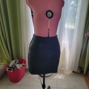 Express Black Textured Pencil Skirt